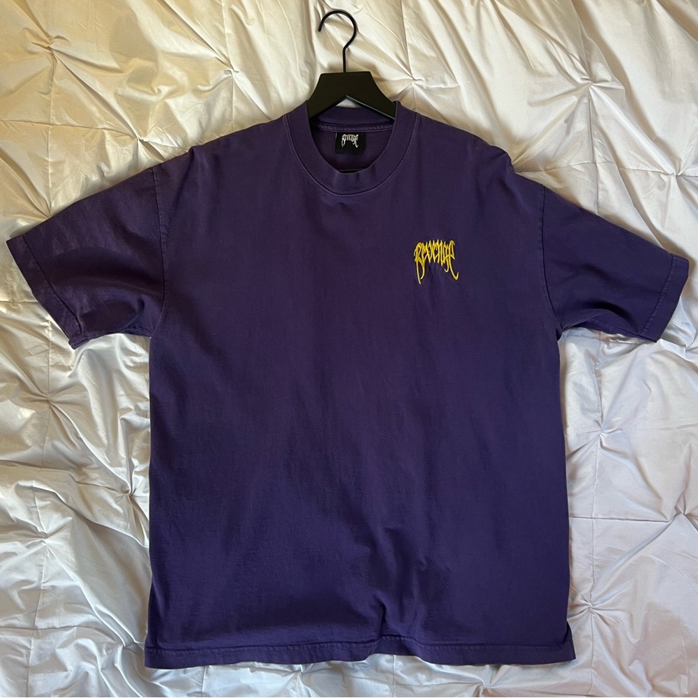 Revenge Purple/ Yellow Embroidered Tee